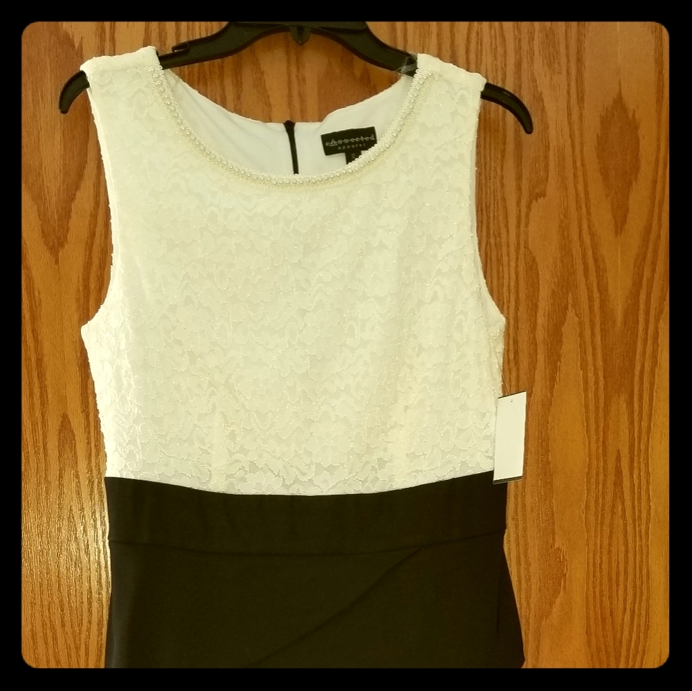 Ivory and black dress